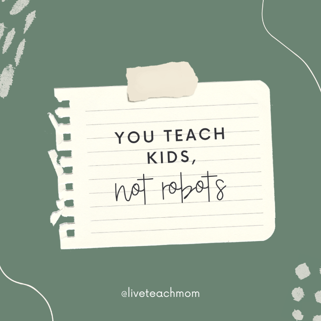 blog image You Teach Kids, not robots