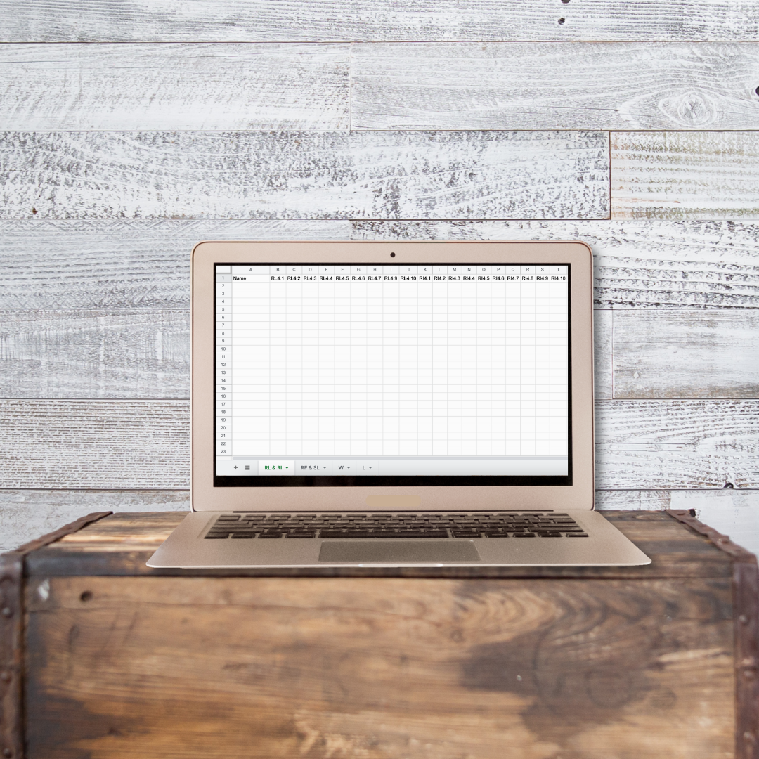 checklist mockup image of laptop with google sheet checklist