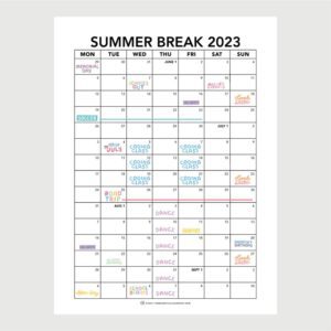 summer break calendar